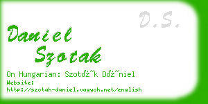 daniel szotak business card